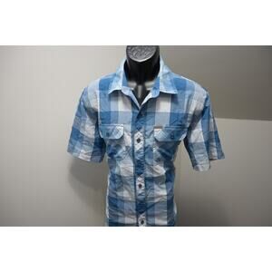 ORVIS Trout Bum Fishing Shirt Breathable Plaid Short Sleeve Mens Sz Large